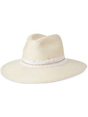 Maison Michel Chanel Henrietta Denim Strass On Brisa Hat in Natural L